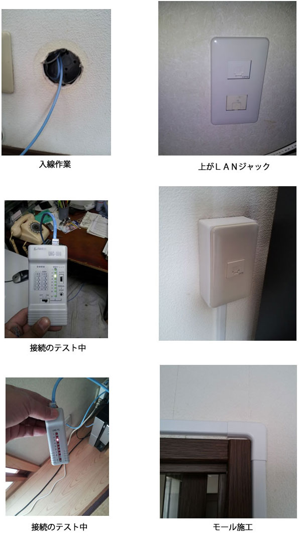LAN配線入線工事