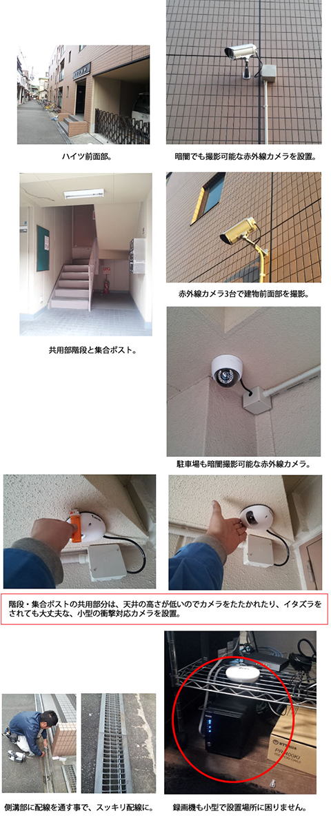 高画質!ネットワークカメラ設置