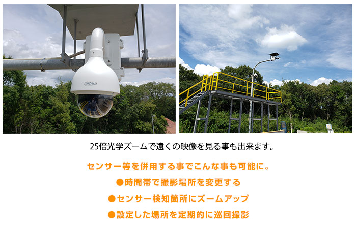 旋回・ズームが可能なPTZカメラ